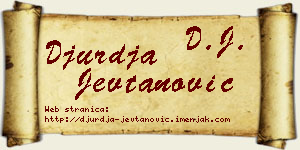 Đurđa Jevtanović vizit kartica